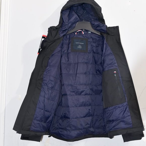 BLACK NWT Tommy Hilfiger Men’s Performance Hooded Jacket - Picture 6 of 10